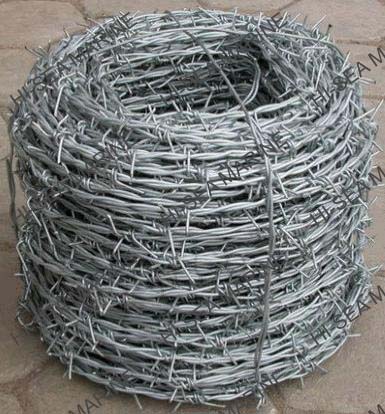 Galvanized barbed wire