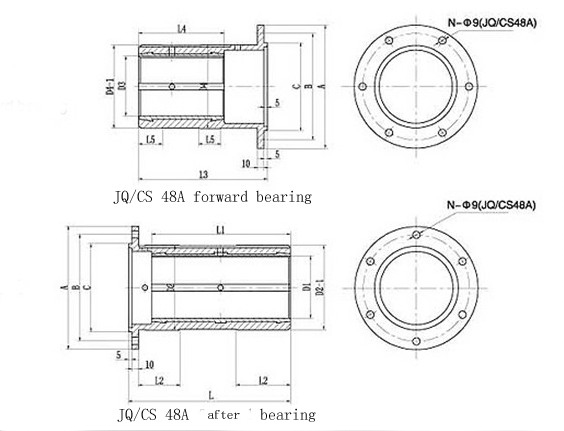 JQ/CS 48 Type Stern  Shaft Bearing