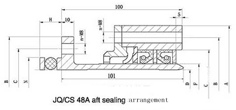 JQ/CS 48A Type Stern Tube Shaft Sealing Arrangement