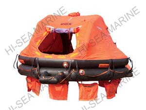 Davit-launched inflatable liferaft