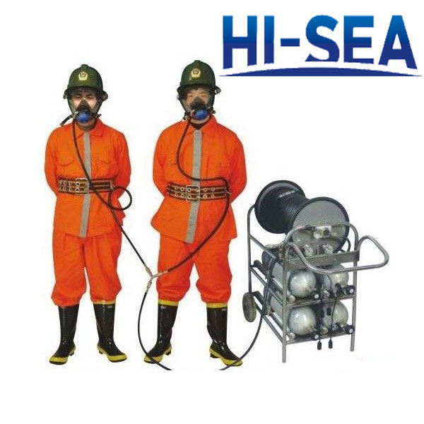 Trolley Movable Long Tube Air Breathing Apparatus For 2 Persons