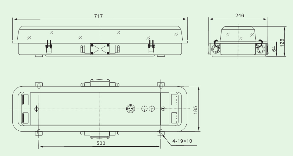 Fluorescent Steel Pendant Light