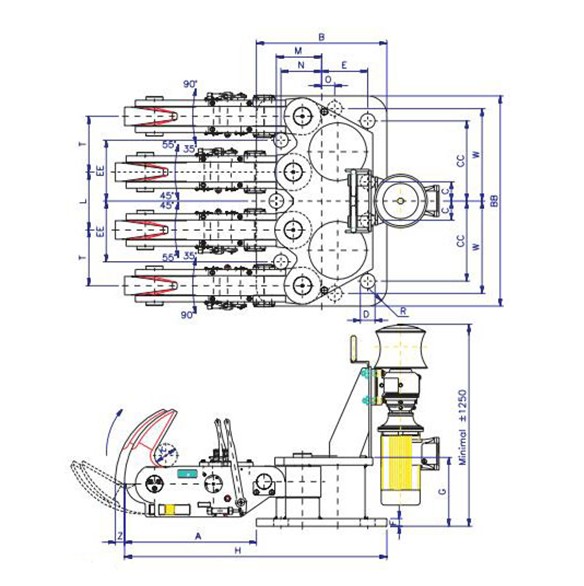 Quadruple Quick Release Mooring Hook
