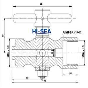 Marine pressure Gauge Valve CB312-1977