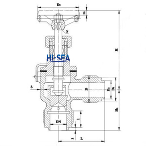 Marine Male Screw Thread Bronze Throttle Valve CB315-1993