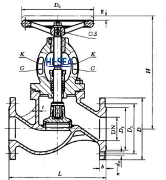 Marine Flanged Sea Water Stop Check Valve CB/T3197-1995