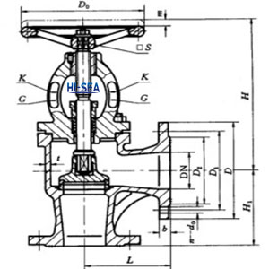 Marine Flanged Sea Water Stop Check Valve CB/T3197-1995