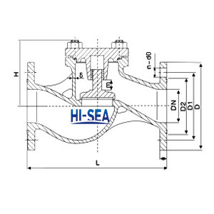 Marine Cast Steel Flanged Check Valve CB/T3944-2002