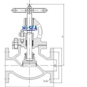 Marine Flanged Cast Steel stop valve CB/T4004-2005