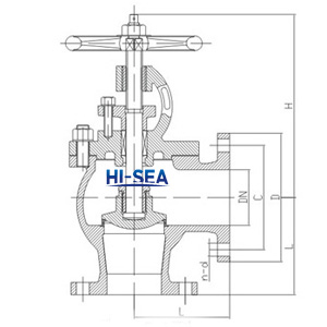 Marine Flanged Cast Steel stop valve CB/T4004-2005