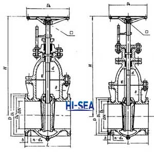 Marine Cast Iron Gate valve GB/T465-1995