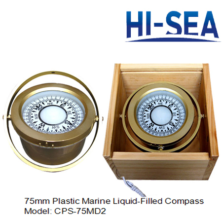 75mm Plastic Marine Liquid-Filled Compass