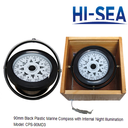 90mm Plastic Marine Compass with Internal Night Illumination