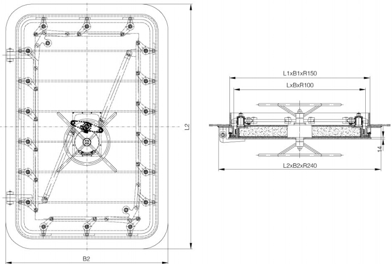 A60 Hinged Pressure Watertight Door