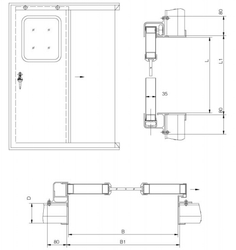 Aluminium Weathertight Sliding Door