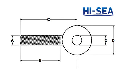 BZP Mild Steel Gate Eye Bolt