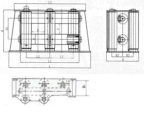 CB 3062-79 Nine Roller Fairlead Type E