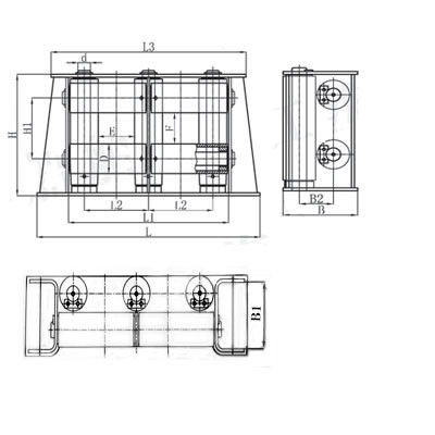 CB 3062-79 Seven Roller Fairlead Type D