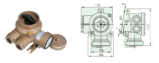  Marine Brass Socket with Switch