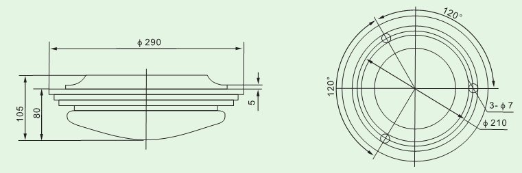Single-bulb Ceiling Light