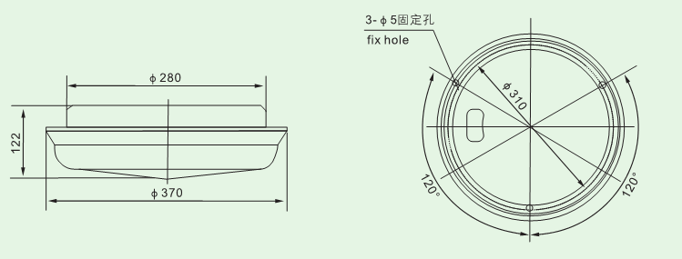 Round Fluorescent Ceiling Light