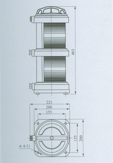 Plastic Double-deck Starboard Light
