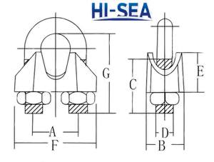 DIN 741 Malleable Iron Wire Rope Clip