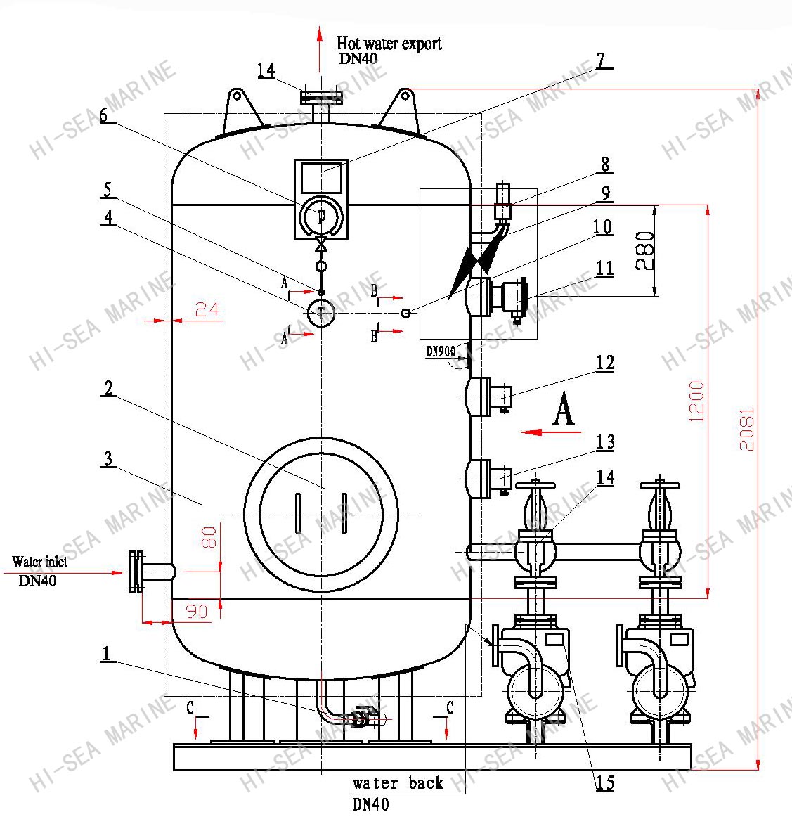 DRG-1.0 Hot Water Tank