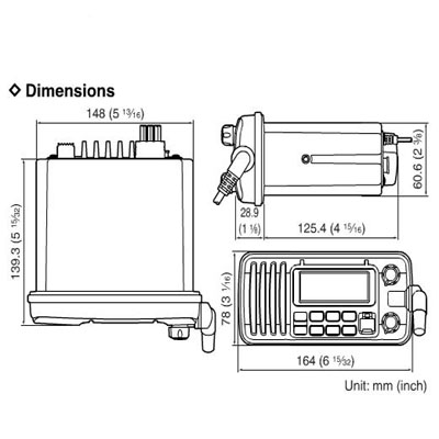 VHF Marine Transceiver with Built-in DSC