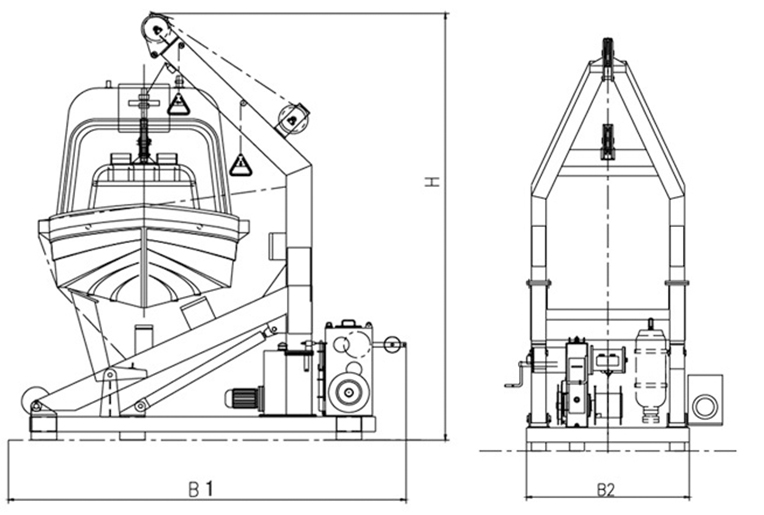 Fast Rescue Boat Launching Appliance Davit