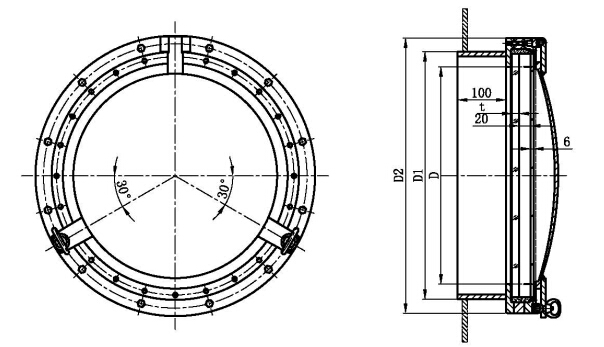 A60 Fireproof Side Scuttle 