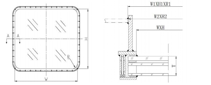 A60 Soundproof Fire Rectangular Window