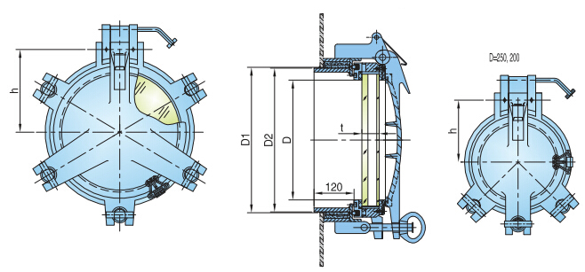 A60 Welded Fireproof Side Scuttle