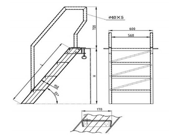 Aluminum Bulwark Ladder