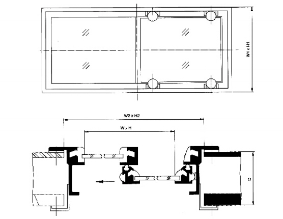 Aluminum Single Sliding Window for Ship