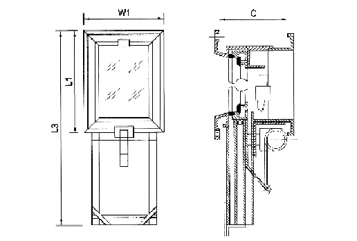 Aluminum Vertical Sliding Window for Ship