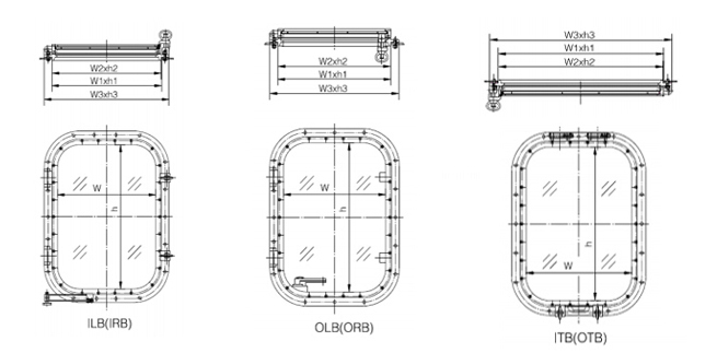 Marine Opening Type Rectangular Window