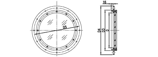 Bolted Type Aluminum Porthole 