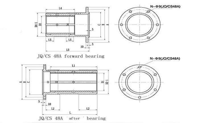 Marine JQ/CS 48A Type Stern Tube Bearing