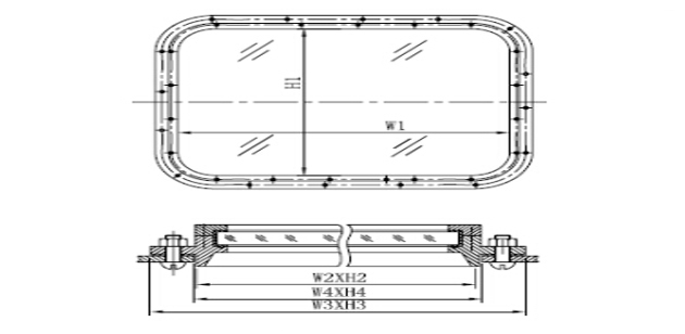 Marine Aluminum Trapezoid Window