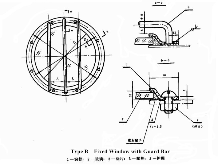 Marine Stainless Steel Fixed Circle Window
