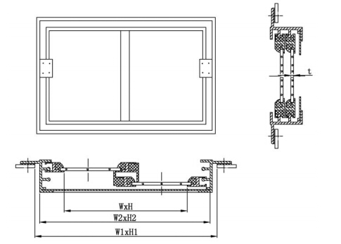 Ship Aluminum Weather-tight Double Sliding Window