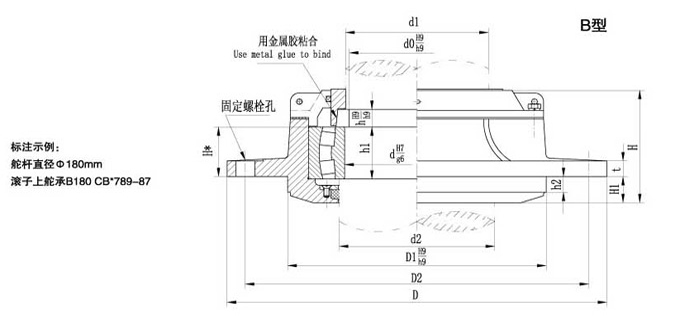 CB*789-87 Roller Upper Rudder Carrier