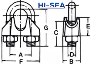 Electric Galvanized DIN1142 Wire Rope Clip