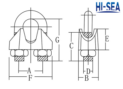 Electric Galvanized DIN741 Wire Rope Clip
