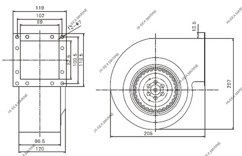 FLJ External Rotor Centrifugal Fan