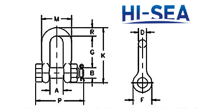 G2150 Chain Shackle with Safety Bolt Pin 