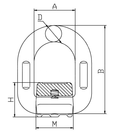 G80 Forged D Ring with Spring
