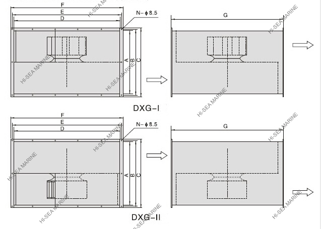 GDF(DXG) Rectangular Duct Centrifugal Fan