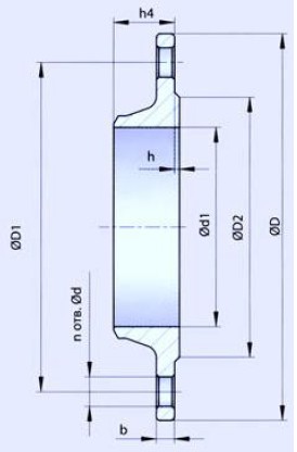 SS304 Weld flange GOST 12821